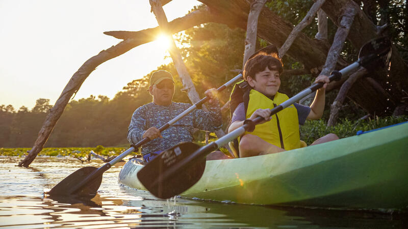 Kayaking on Burton Pond